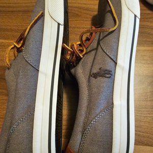 Mens Polo Ralph Lauren Vaughn 2 tone twill suede upper Canvas Sneakers size 12d